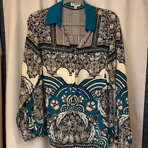 🟢Express portofino shirt - Teal, B&W